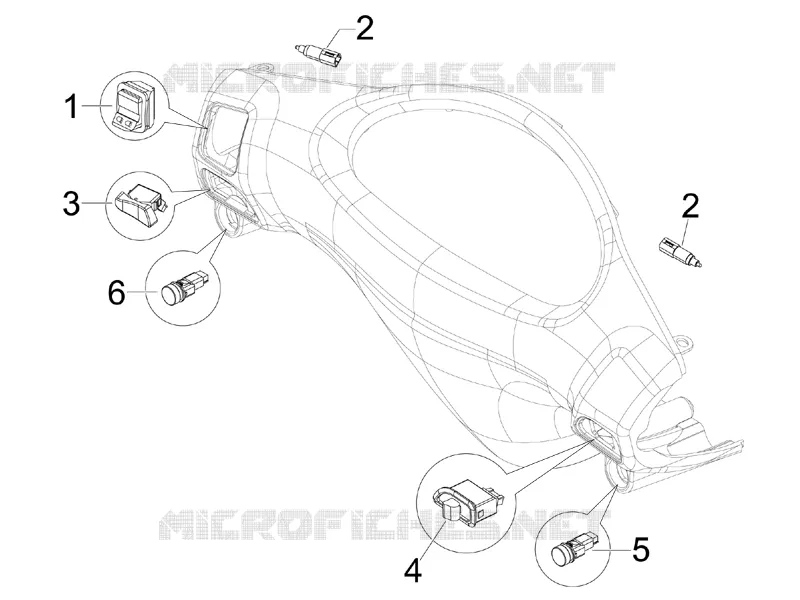 Selectors - Switches - Buttons PIAGGIO PIAGGIO-SCOOTER 150 FLY 2008  Fly 4T