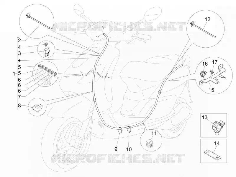Main cable harness PIAGGIO PIAGGIO-SCOOTER 150 FLY 2017  Fly 4T 3V ie