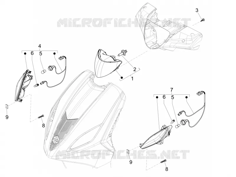 Front headlamps - Turn signal lamps PIAGGIO PIAGGIO-SCOOTER 150 FLY 2016  Fly 4T 3V ie