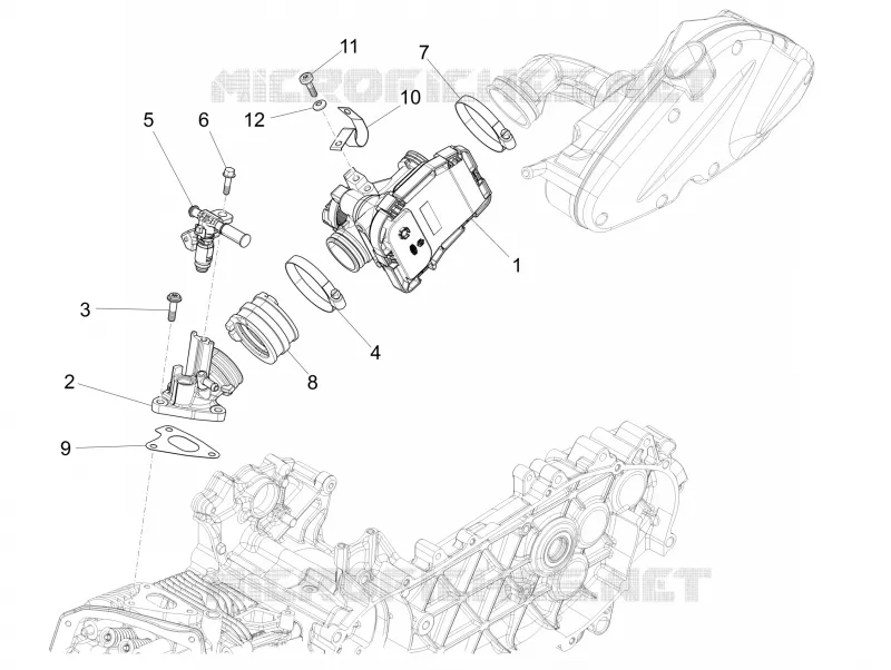 Throttle body - Injector - Union pipe PIAGGIO PIAGGIO-SCOOTER 150 FLY 2016  Fly 4T 3V ie