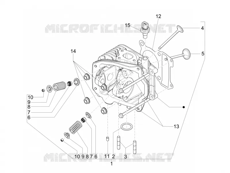 Head unit - Valve PIAGGIO PIAGGIO-SCOOTER 150 FLY 2012  Fly 4T E2-E3