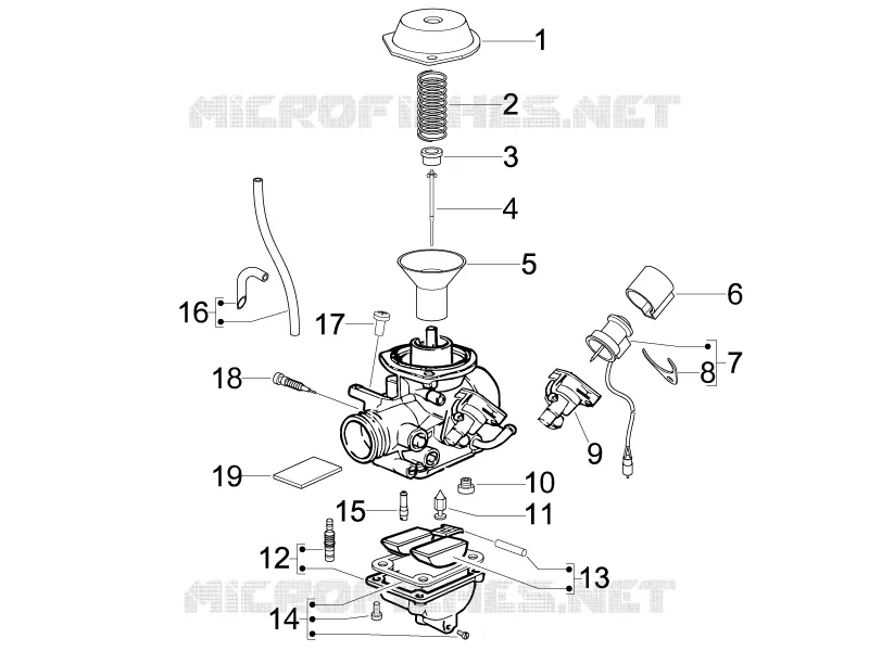 Carburetor's components PIAGGIO PIAGGIO-SCOOTER 150 FLY 2009  Fly 4T E3