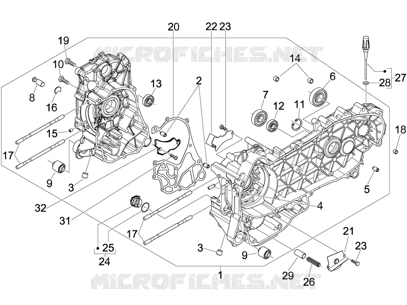 Crankcase PIAGGIO PIAGGIO-SCOOTER 150 FLY 2011  Fly 4T E3