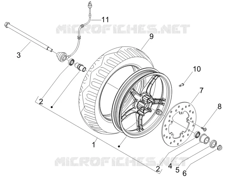 Front wheel PIAGGIO PIAGGIO-SCOOTER 150 FLY 2011  Fly 4T E3