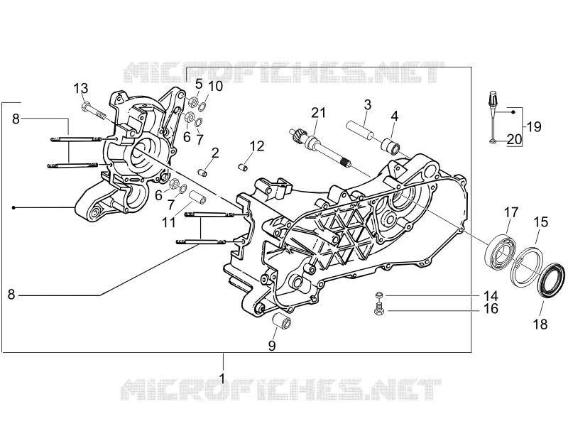Crankcase PIAGGIO PIAGGIO-SCOOTER 50 FLY 2006  Fly 2T