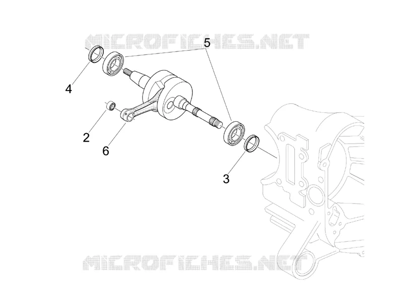 Crankshaft PIAGGIO PIAGGIO-SCOOTER 50 FLY 2006  Fly 2T