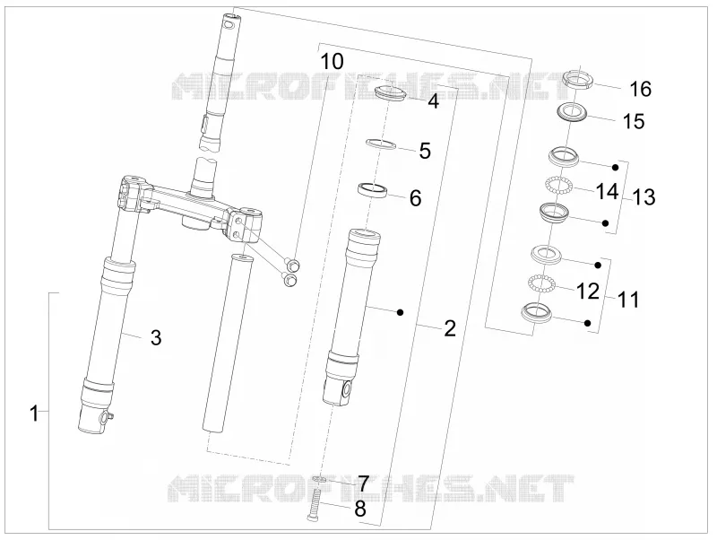 Fork's components (Wuxi Top) PIAGGIO PIAGGIO-SCOOTER 50 FLY 2006  Fly 2T