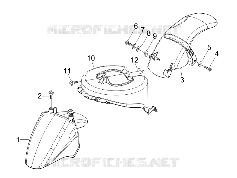 Wheel huosing - Mudguard PIAGGIO PIAGGIO-SCOOTER 50 FLY 2006  Fly 2T