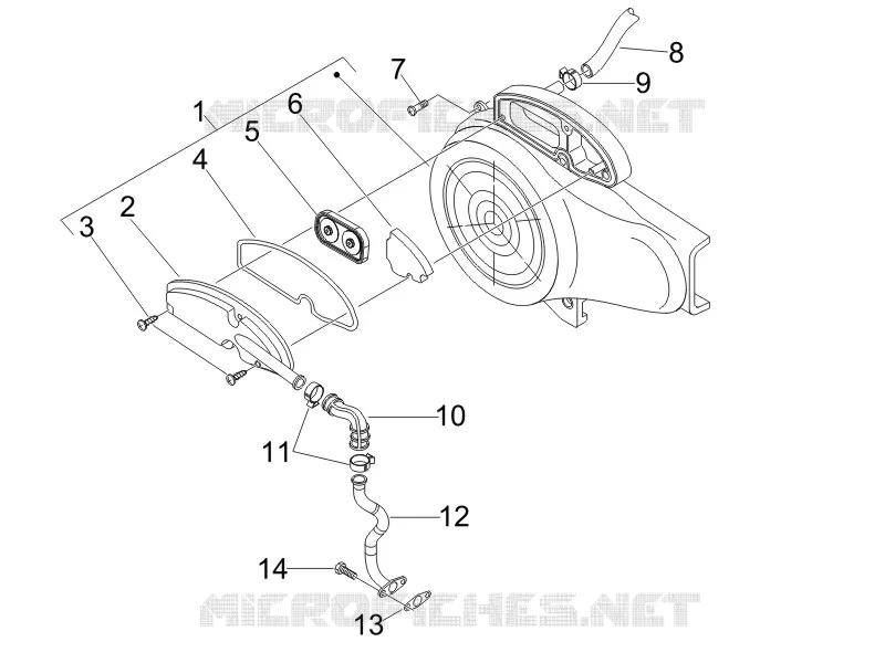 Secondary air box PIAGGIO PIAGGIO-SCOOTER 50 FLY 2008  Fly 4T (25-30Km/h)