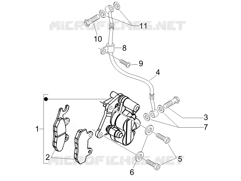 Brakes pipes - Calipers PIAGGIO PIAGGIO-SCOOTER 50 FLY 2007  Fly 4T