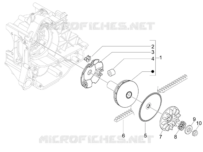 Driving pulley PIAGGIO PIAGGIO-SCOOTER 50 FLY 2009  Fly 4T