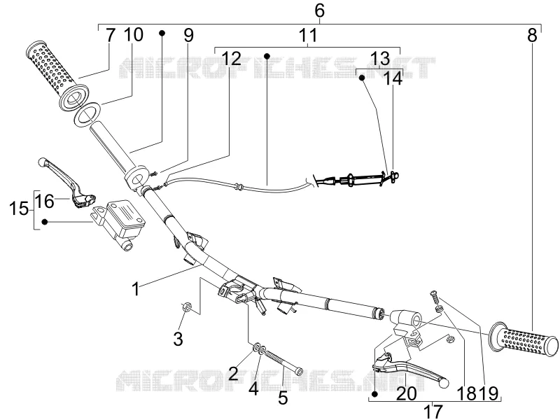 Handlebars - Master cil. PIAGGIO PIAGGIO-SCOOTER 50 FLY 2007  Fly 4T