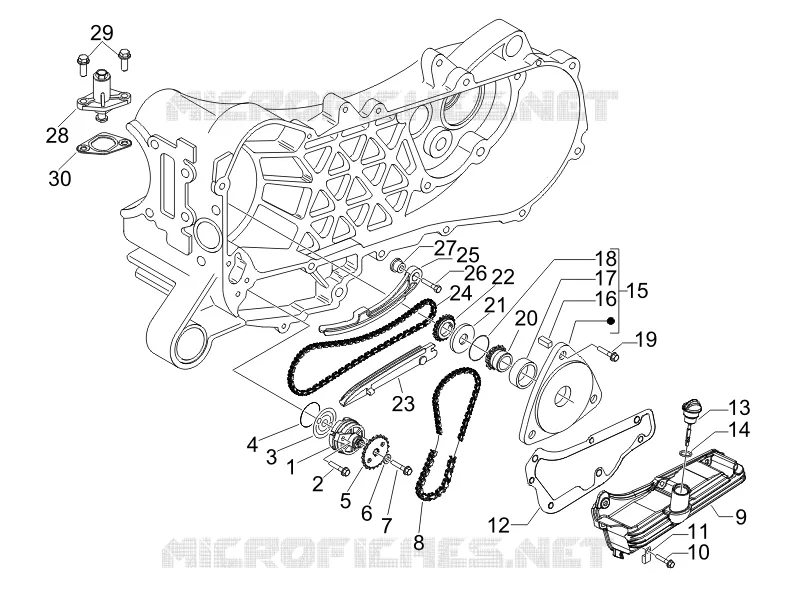 Oil pump PIAGGIO PIAGGIO-SCOOTER 50 FLY 2008  Fly 4T