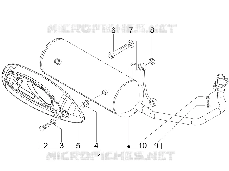 Silencer PIAGGIO PIAGGIO-SCOOTER 50 FLY 2008  Fly 4T
