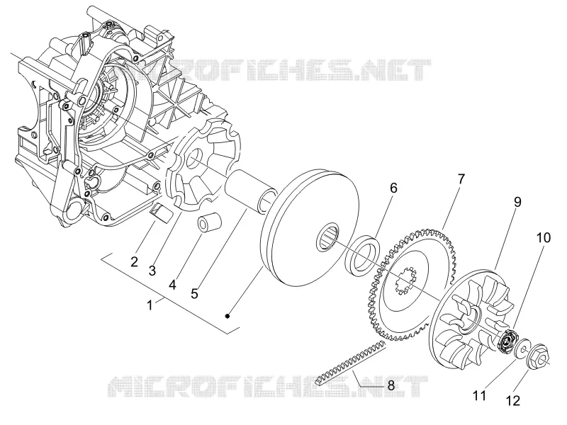 Driving pulley PIAGGIO PIAGGIO-SCOOTER 50 FLY 2007  Fly 4T 2V