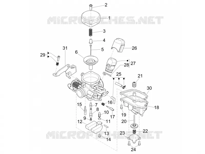 Carburetor's components PIAGGIO PIAGGIO-SCOOTER 50 FLY 2014  Fly 4T 2V