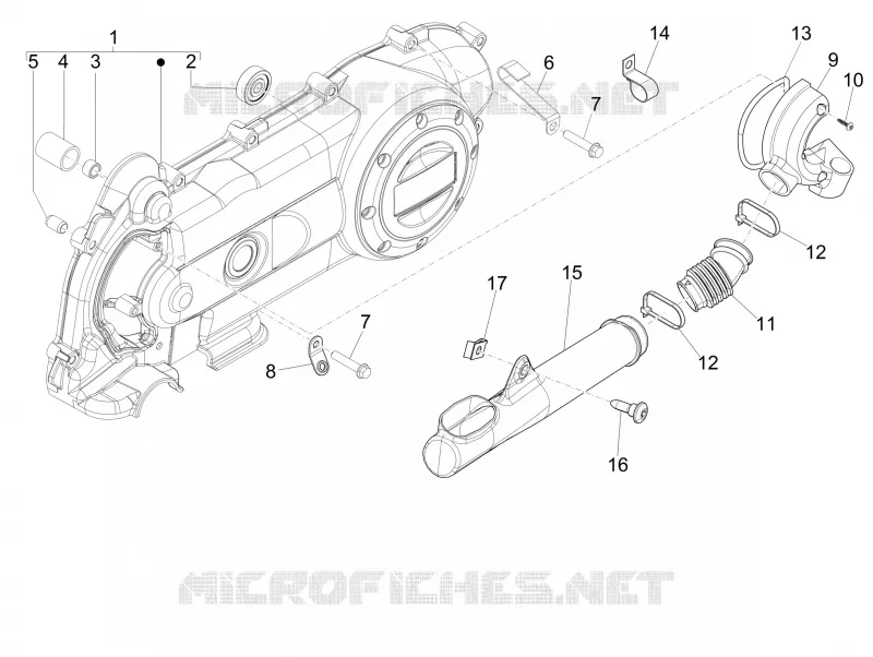 Crankcase cover - Crankcase cooling PIAGGIO PIAGGIO-SCOOTER 50 FLY 2013  Fly 4T 2V