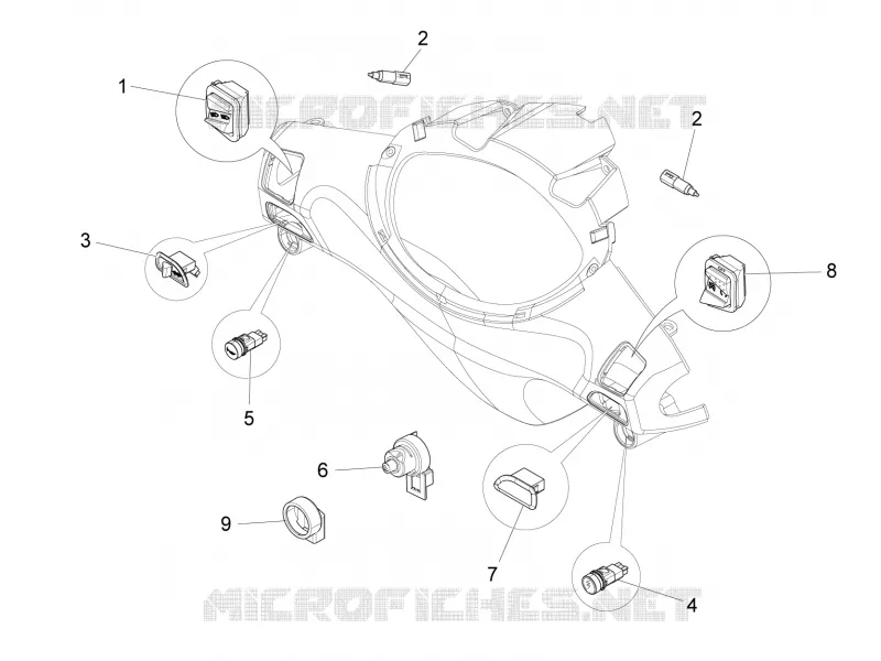 Selectors - Switches - Buttons PIAGGIO PIAGGIO-SCOOTER 50 FLY 2013  Fly 4T 2V