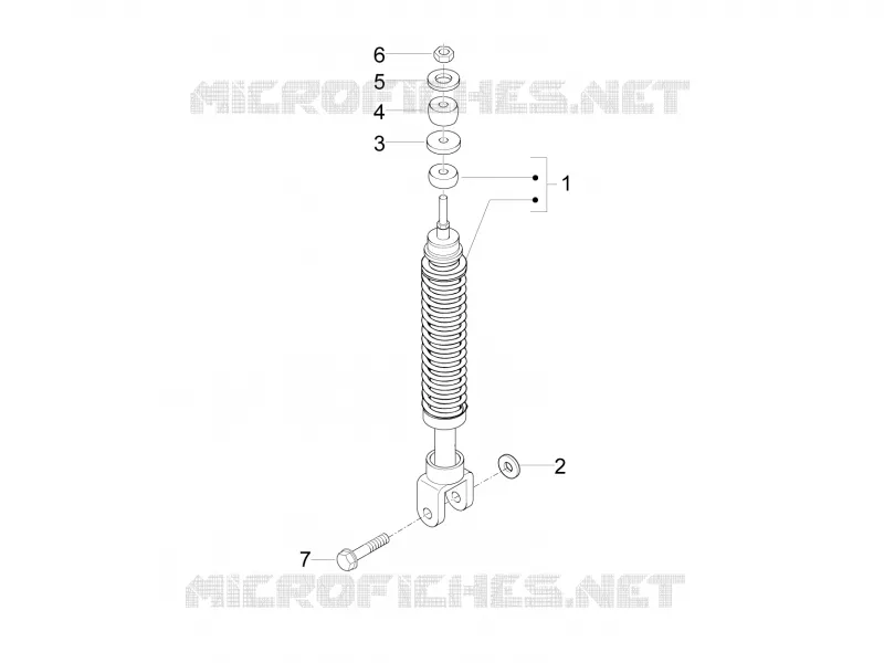 Rear suspension - Shock absorber/s PIAGGIO PIAGGIO-SCOOTER 50 FLY 2015  Fly 4T 2V 25-30Km/h