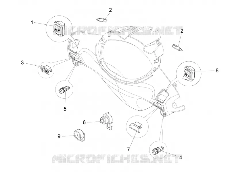 Selectors - Switches - Buttons PIAGGIO PIAGGIO-SCOOTER 50 FLY 2017  Fly 4T 2V 25-30Km/h