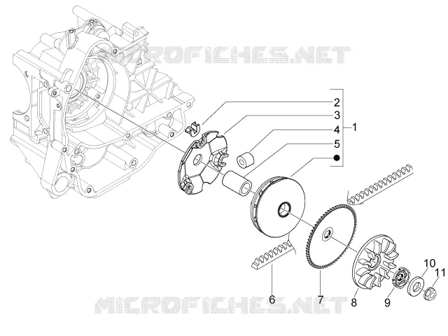 Driving pulley PIAGGIO PIAGGIO-SCOOTER 50 FLY 2011  Fly 4T 4V