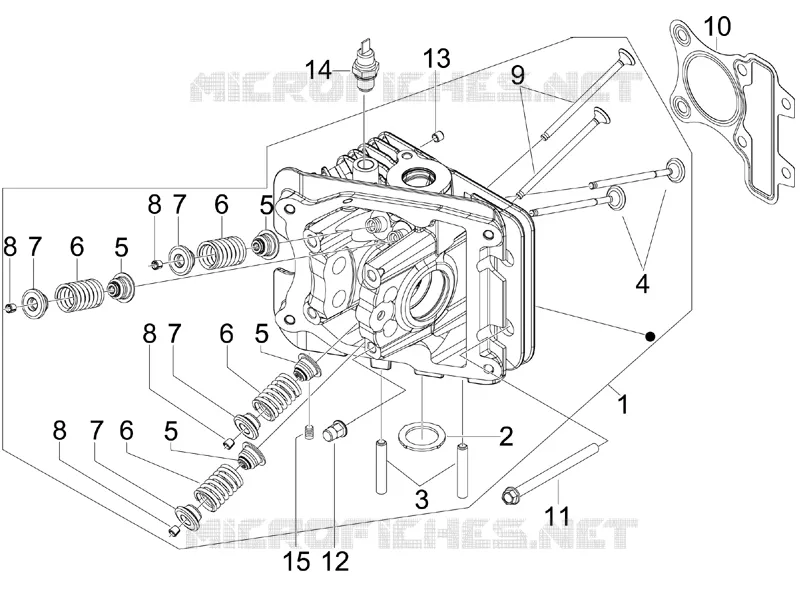 Head unit - Valve PIAGGIO PIAGGIO-SCOOTER 50 FLY 2011  Fly 4T 4V