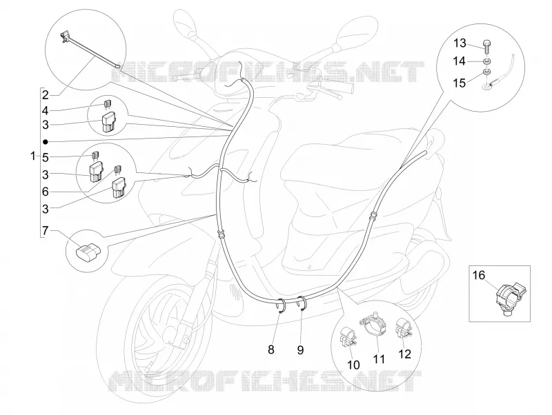 Main cable harness PIAGGIO PIAGGIO-SCOOTER 50 FLY 2013  Fly 4T 4V