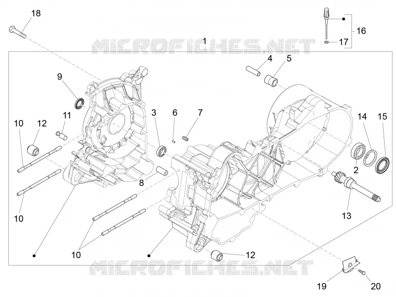 Crankcase PIAGGIO PIAGGIO-SCOOTER 50 FLY 2014  Fly 4T 4V