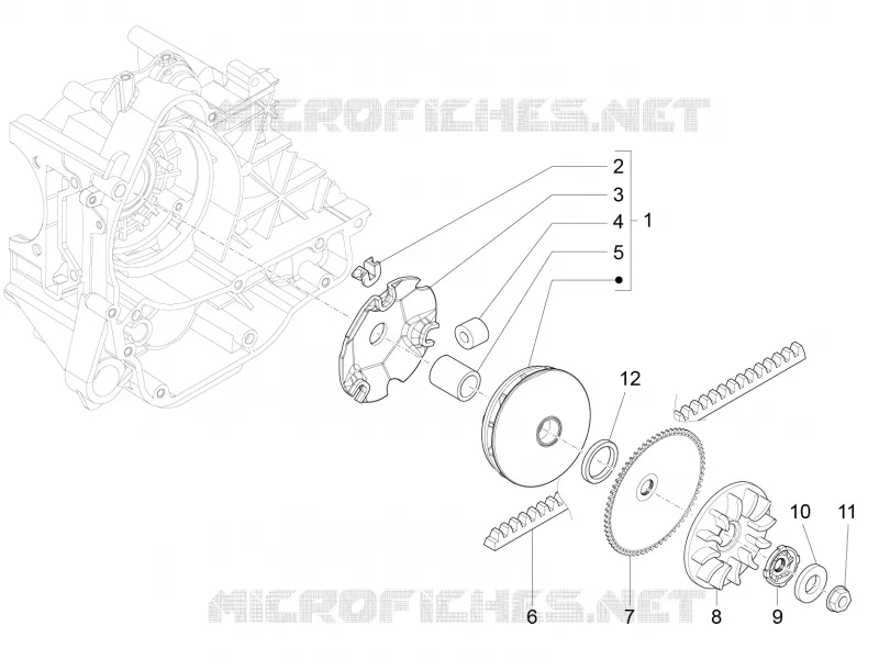 Driving pulley PIAGGIO PIAGGIO-SCOOTER 50 FLY 2015  Fly 4T 4V