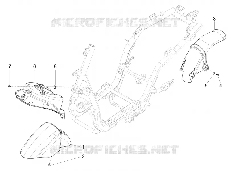 Wheel huosing - Mudguard PIAGGIO PIAGGIO-SCOOTER 50 FLY 2013  Fly 4T 4V