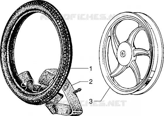 Alloy rear wheel PIAGGIO PIAGGIO-SCOOTER 50 CIAO 1999  Ciao