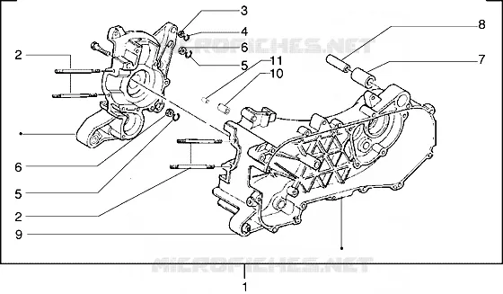 Crankcase PIAGGIO PIAGGIO-SCOOTER 50 DIESIS Other year  Diesis
