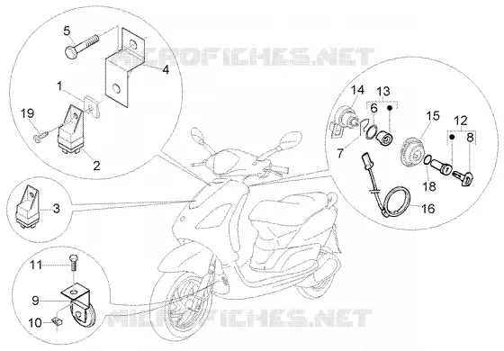 Electrical device PIAGGIO PIAGGIO-SCOOTER 125 FLY Other year  Fly 4T