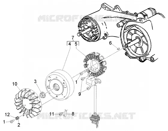 Flywheel magneto PIAGGIO PIAGGIO-SCOOTER 150 FLY Other year  Fly 4T