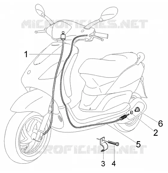 Odometer transmissions-rear brake PIAGGIO PIAGGIO-SCOOTER 150 FLY Other year  Fly 4T