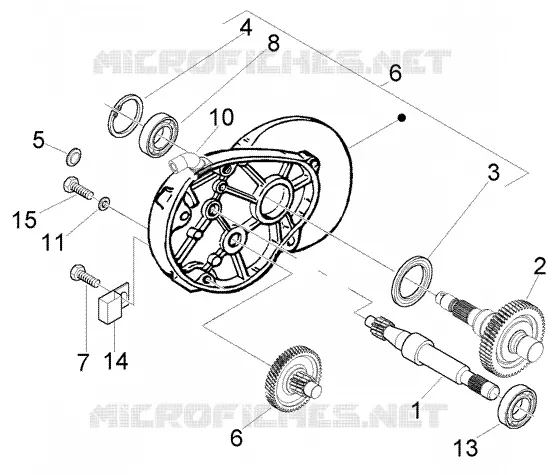 Rear wheel shaft PIAGGIO PIAGGIO-SCOOTER 150 FLY Other year  Fly 4T