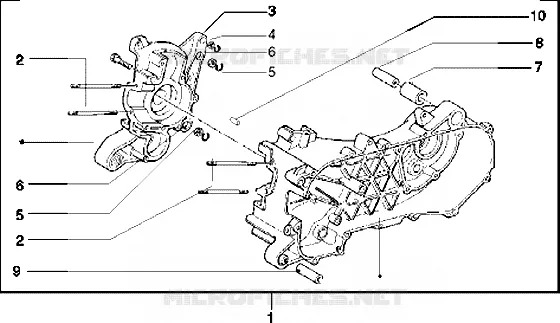 Crankcase PIAGGIO PIAGGIO-SCOOTER 50 FREE Other year  Free PPTT