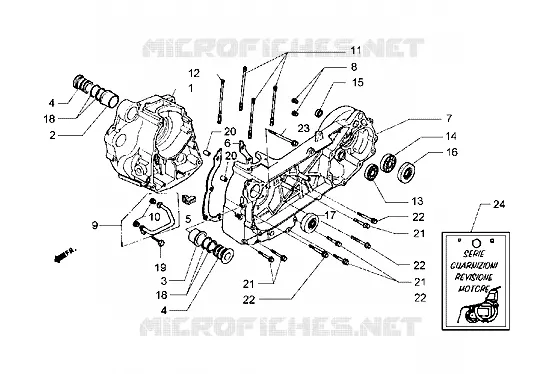 Crankcase PIAGGIO PIAGGIO-SCOOTER 250 HEXAGON Other year  Hexagon GT