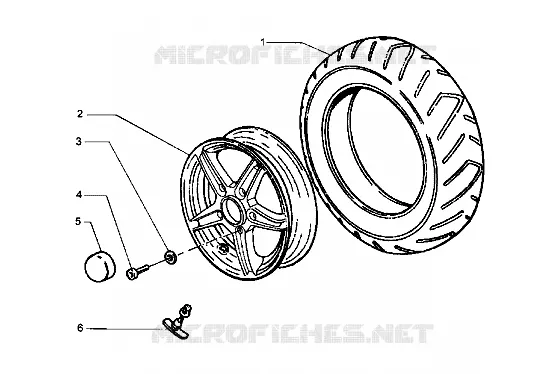 Front wheel PIAGGIO PIAGGIO-SCOOTER 250 HEXAGON Other year  Hexagon GT