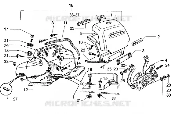 Glove compartment PIAGGIO PIAGGIO-SCOOTER 250 HEXAGON Other year  Hexagon GT