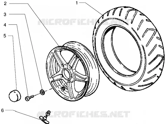 Front wheel PIAGGIO PIAGGIO-SCOOTER 180 HEXAGON Other year  Hexagon GTX