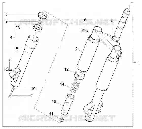 Front fork PIAGGIO PIAGGIO-SCOOTER 50 LIBERTY Other year  Liberty 2T RST PTT (AU-D)