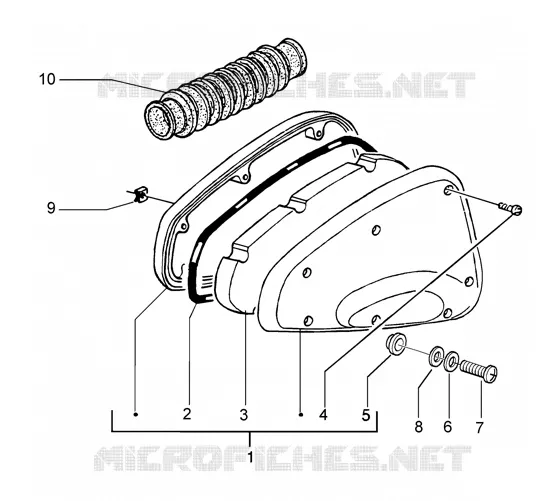 Air cleaner PIAGGIO PIAGGIO-SCOOTER 50 NRG Before 200  NRG Purejet