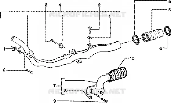 Belt cooling tube-intake tube PIAGGIO PIAGGIO-SCOOTER 150 SKIPPER Other year  Skipper 4T
