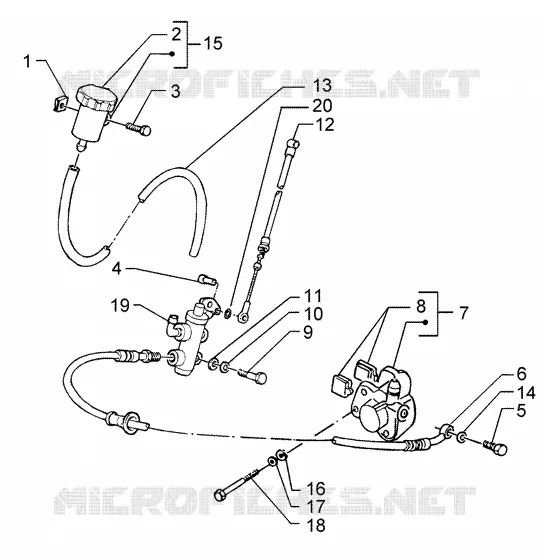FRONT BRAKE CYLINDER-BRAKE CALIPER PIAGGIO PIAGGIO-SCOOTER 50 TYPHOON Other year  Typhoon