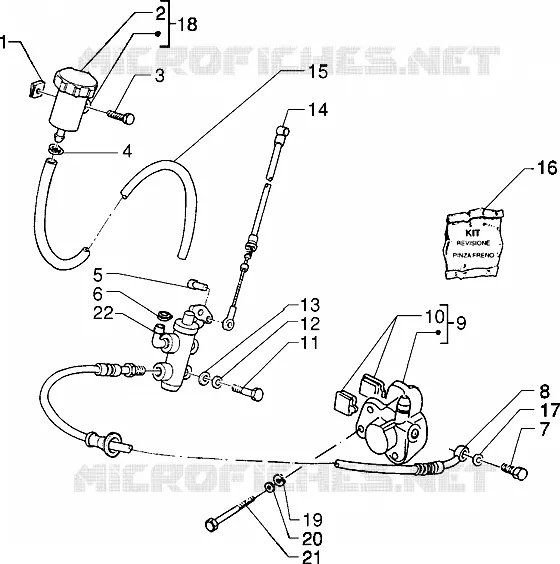 Front brake cylinder-Brake caliper PIAGGIO PIAGGIO-SCOOTER 50 TYPHOON 2004  Typhoon