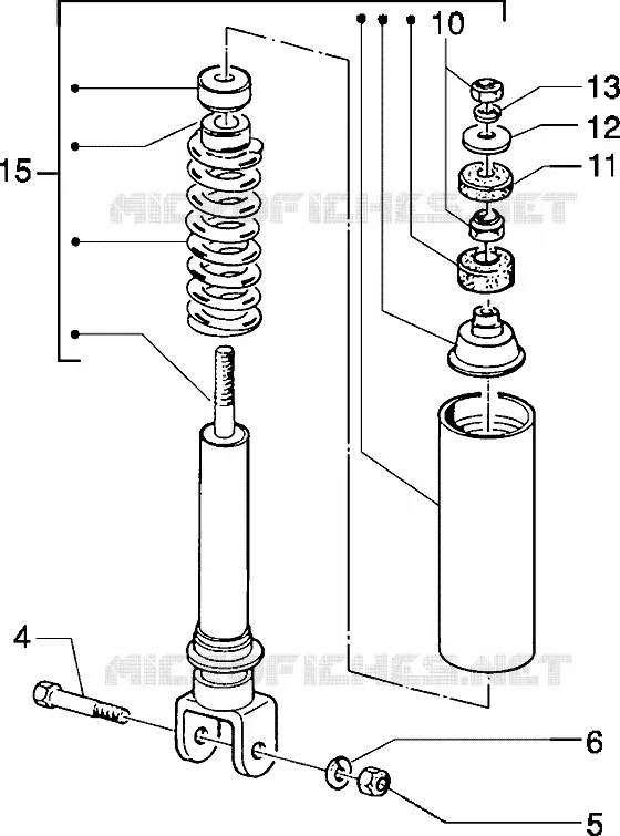 Rear shock absorber PIAGGIO PIAGGIO-SCOOTER 50 TYPHOON 2004  Typhoon