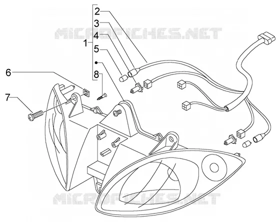 Front lights PIAGGIO PIAGGIO-SCOOTER 125 X9 Other year  X9 Evolution