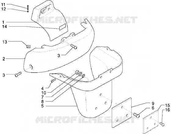 Rear protection PIAGGIO PIAGGIO-SCOOTER 250 X9 Other year  X9