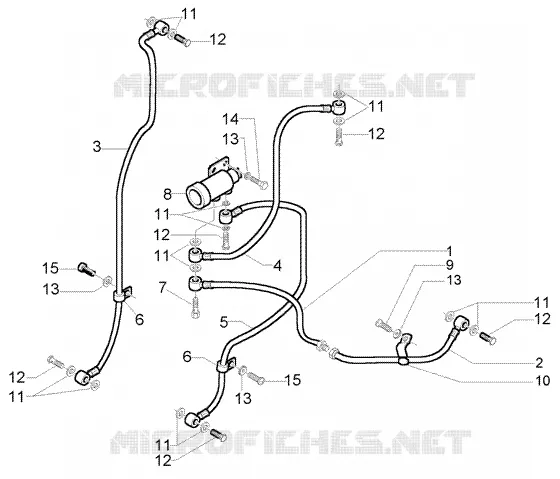 Brake pipes PIAGGIO PIAGGIO-SCOOTER 250 X9 Other year  X9 Evolution